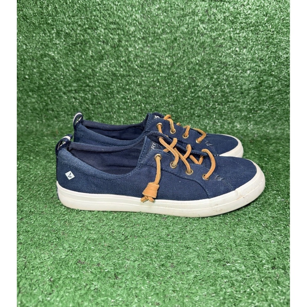 Sperry Shoes Womens Size‎ 7 M Crest Vibe Blue Canvas Casual Low Top Sneakers